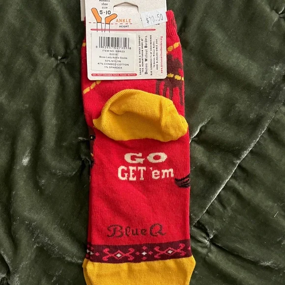 Blue Q Women's Ankle Socks - western cowgirl design ‘Boss Lady' Design - Picture 3 of 4